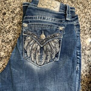 Stylish Blue Embellished Women's Jeans